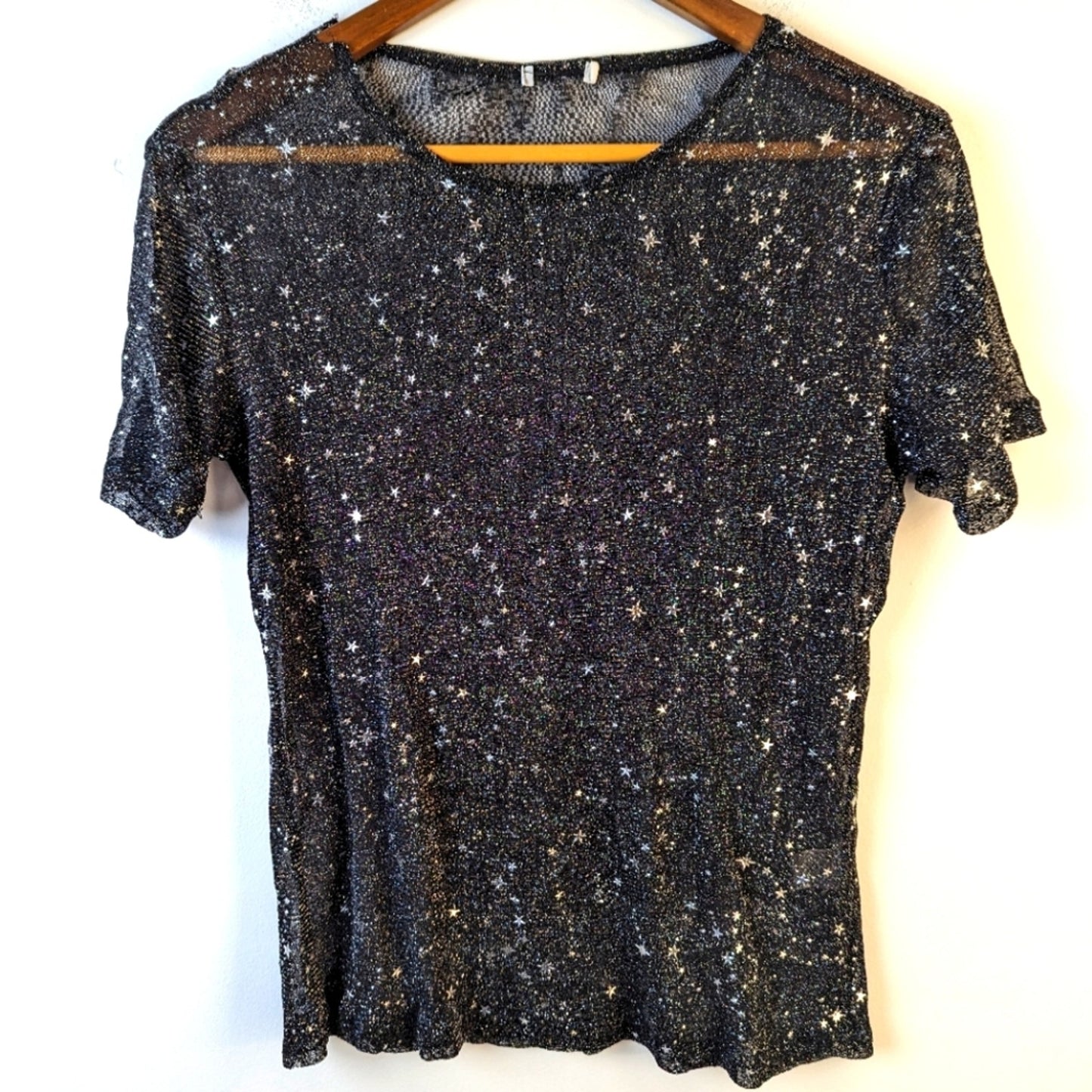 Sheer Shimmering Star Shirt / Medium