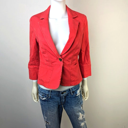 Cabi Orange/ Red  Jacket 4