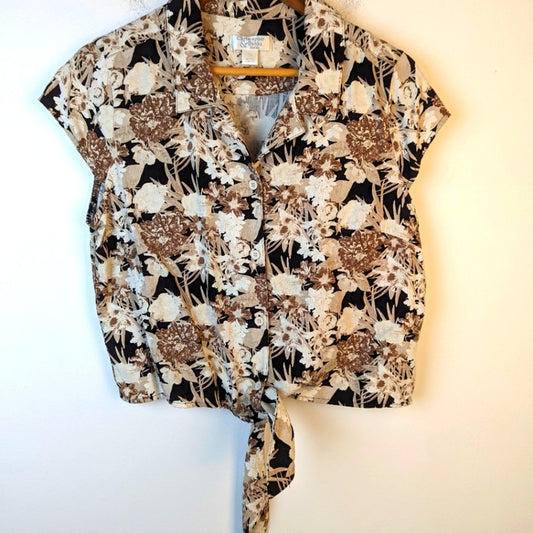 Christopher  & Banks Floral Top - XL