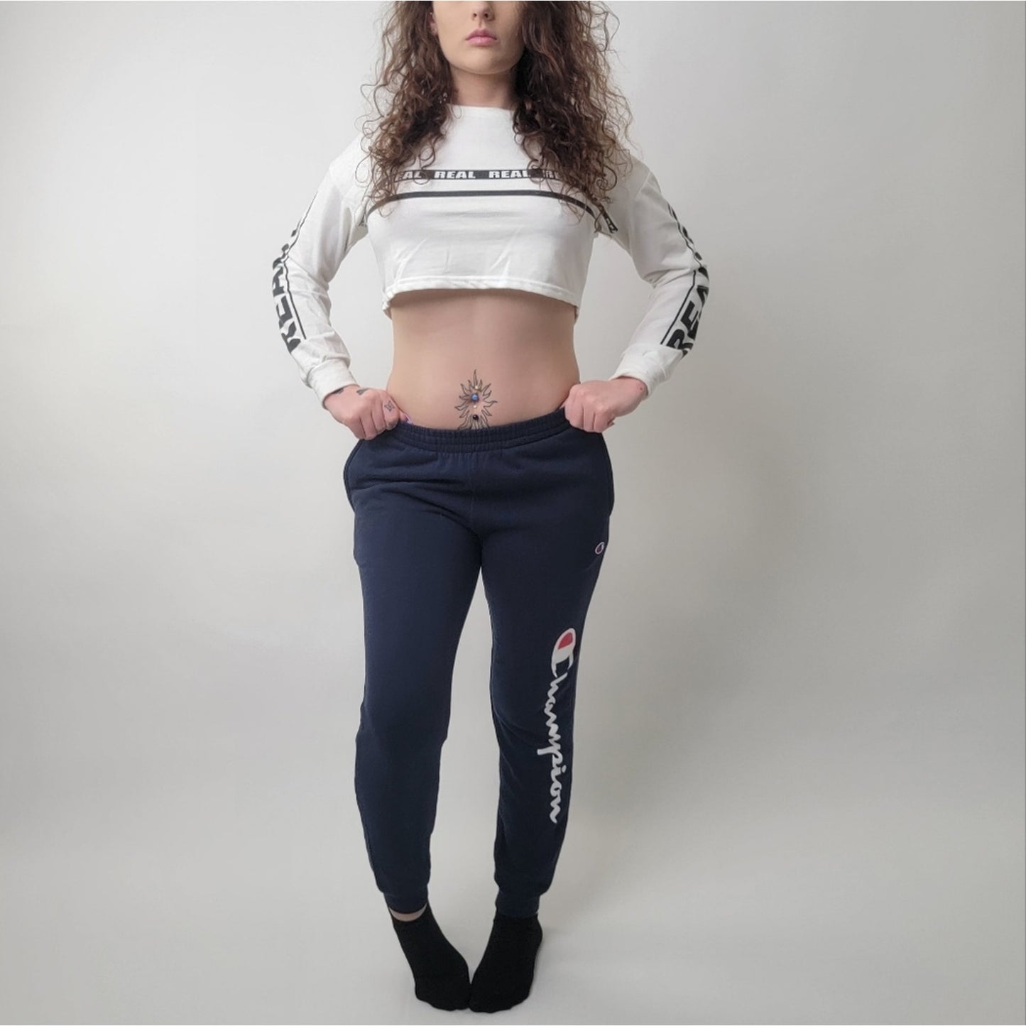 Champion Logo  Kids Sweatpants L