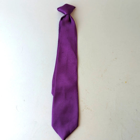Vintage Rooster Purple Clip On Tie