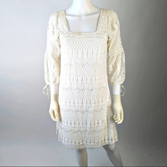 Solitaire Boho Crocheted Lace Dress - Small