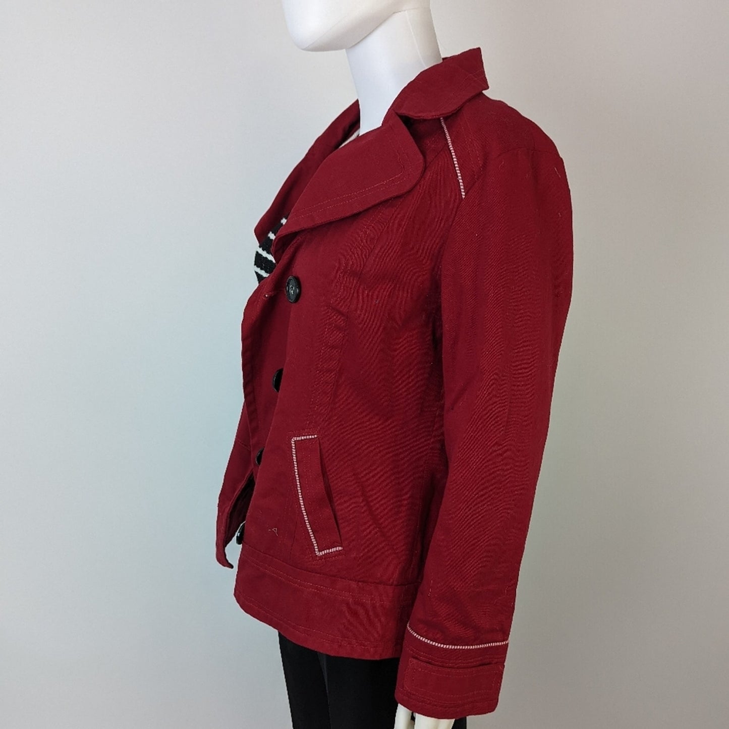 Hazel Red Peacoat L