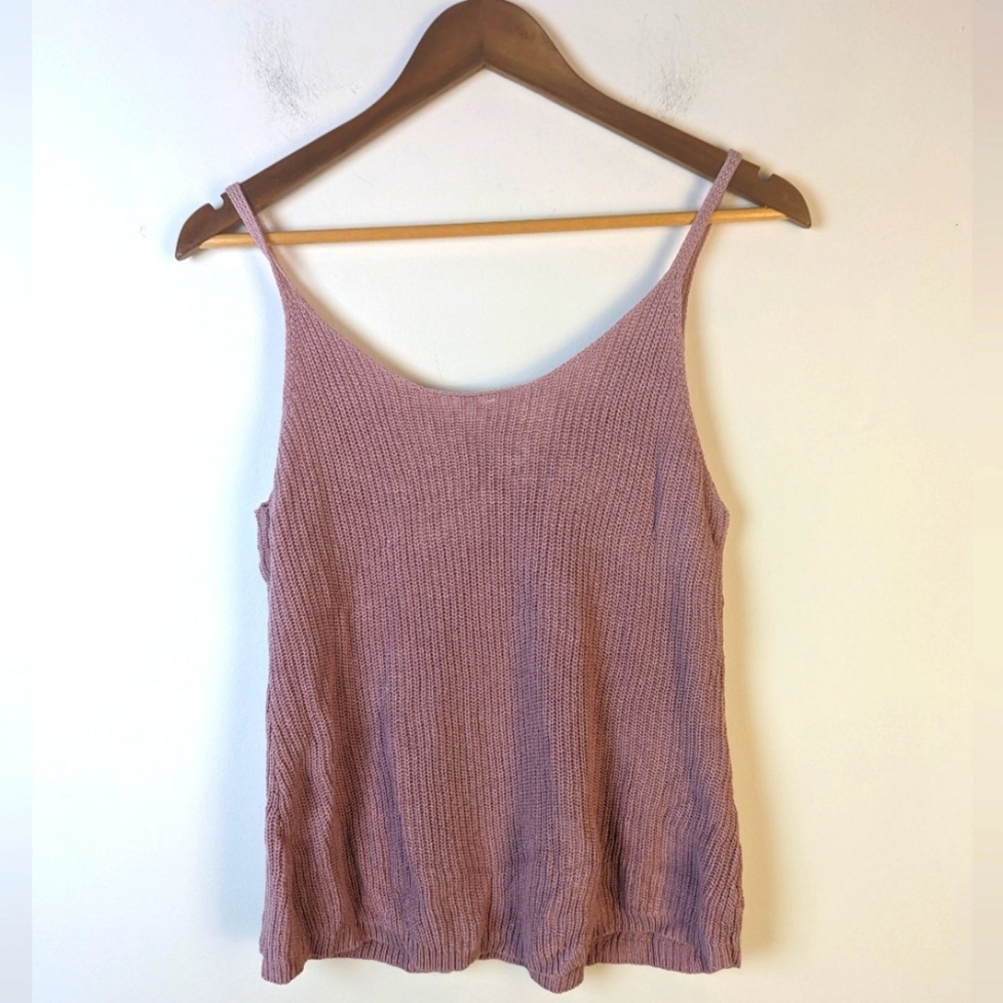 Mauve Knit Sweater Tank Top / Small