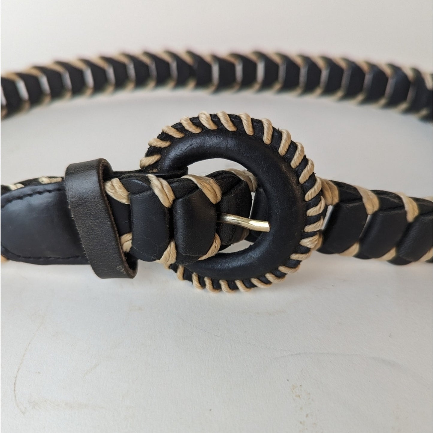 Leather Braided Belt / S-M