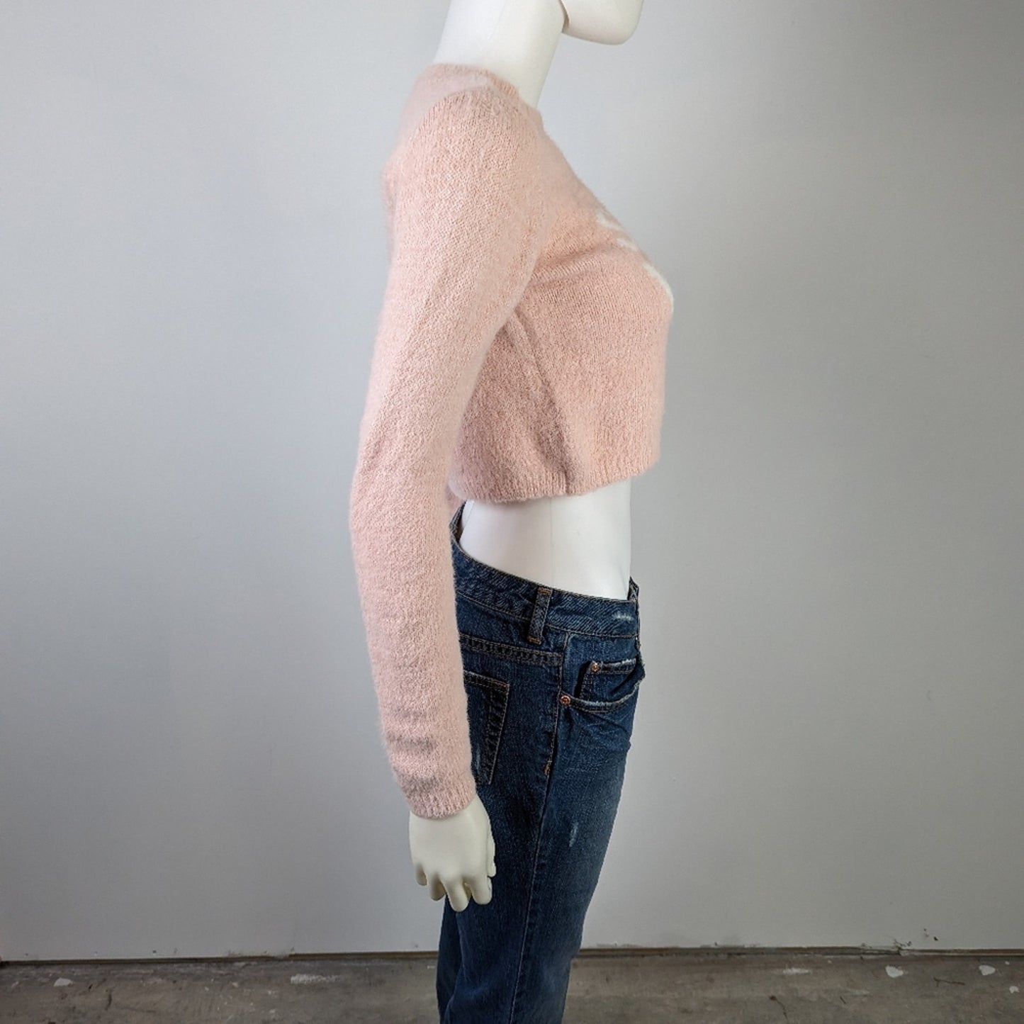 Garage Cropped Pink Sweater S