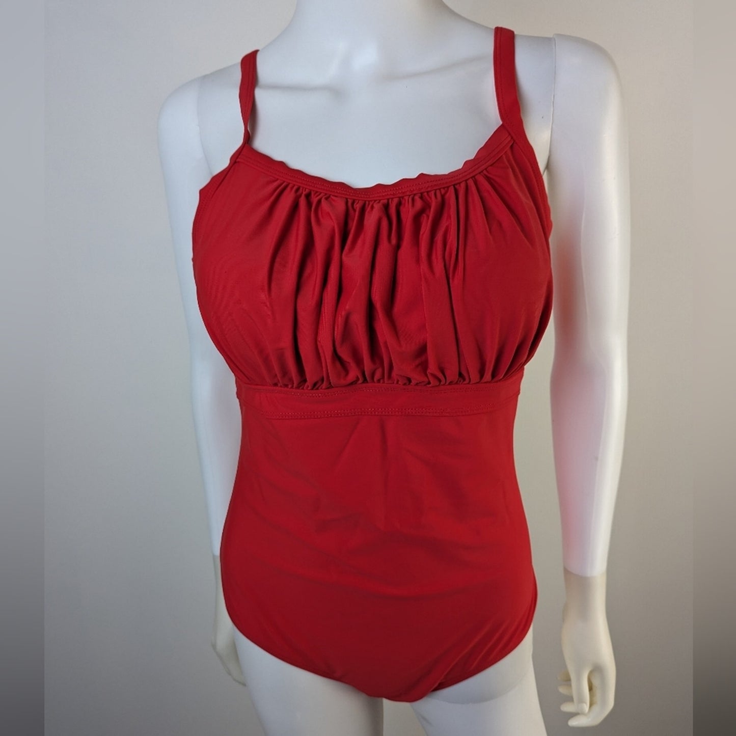 Cromer Resort Wear Red Ruched Swimsuit - 14