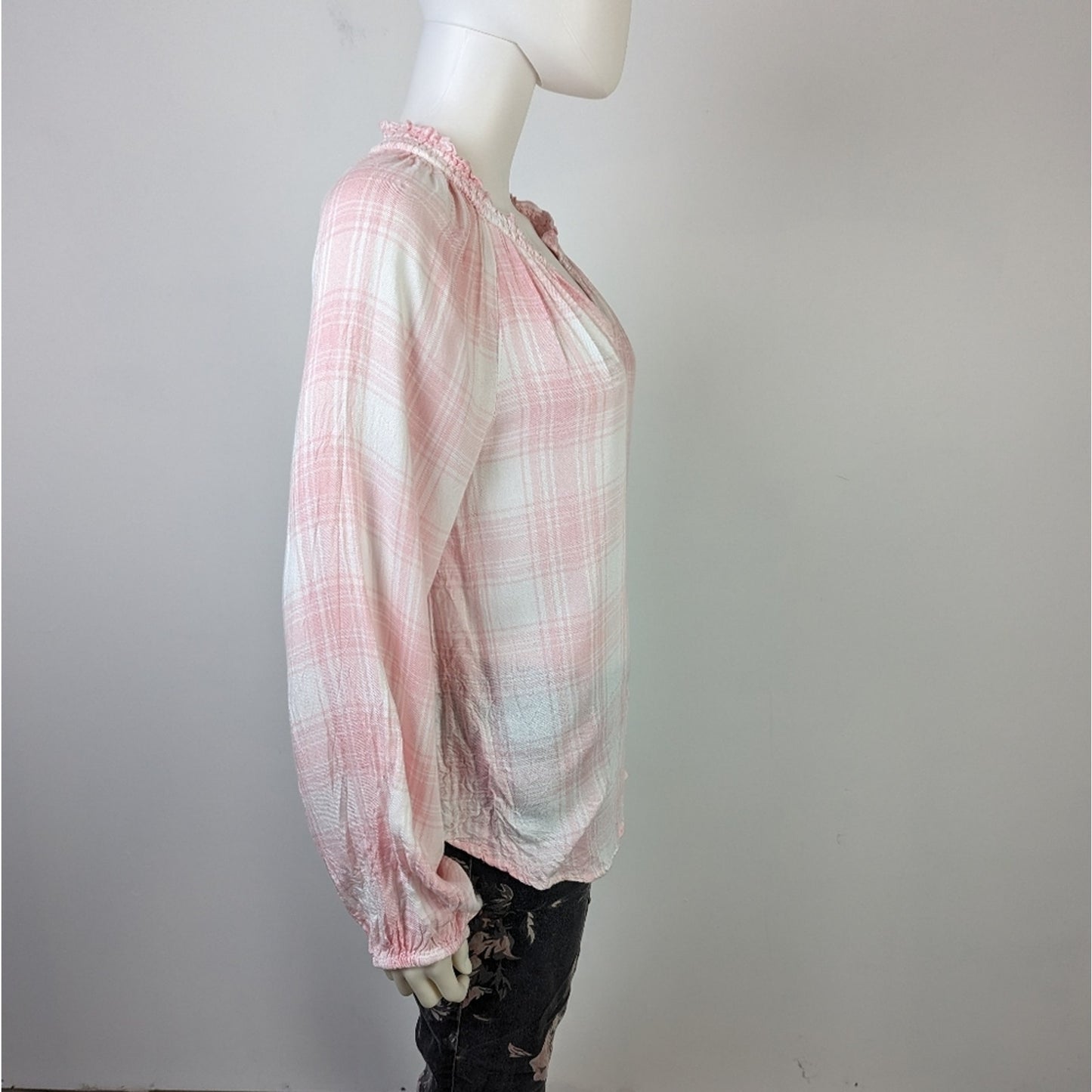 Harper Heritage Pink Plaid Top M