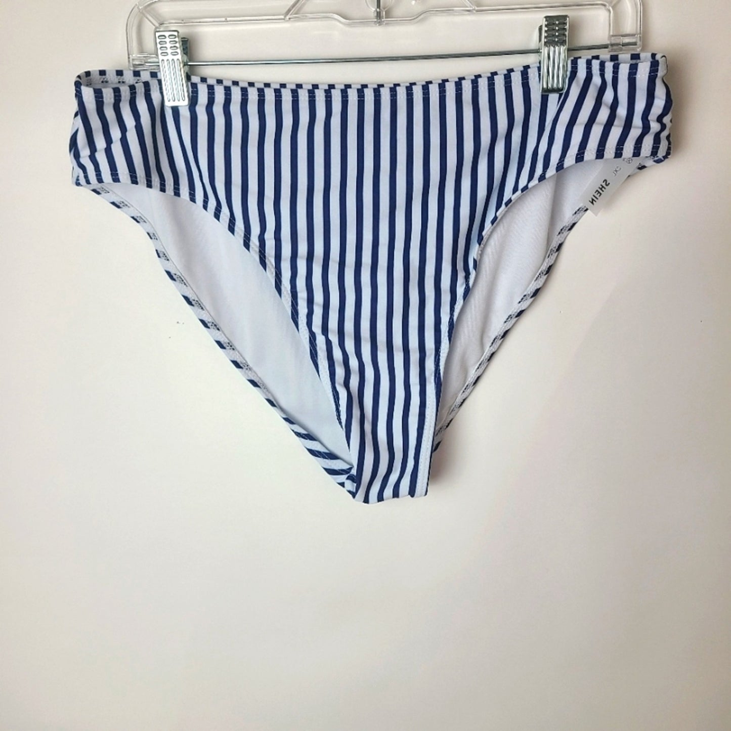 Plus Size High Waisted Bikini Striped Bottom 2XL