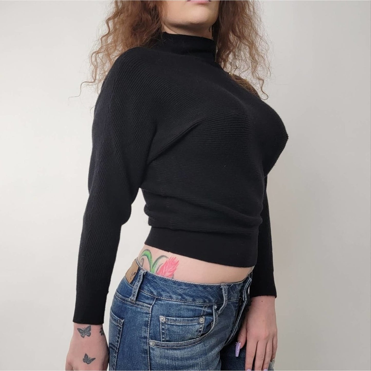 Belldini Black Mock Neck Sweater - M