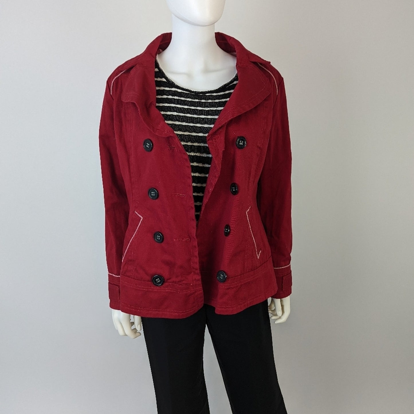 Hazel Red Peacoat L