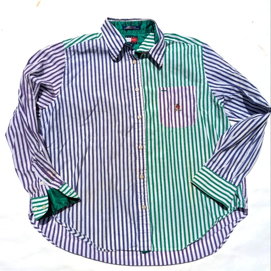 Vintage Tommy Hilfiger Striped Button Front Shirt 16