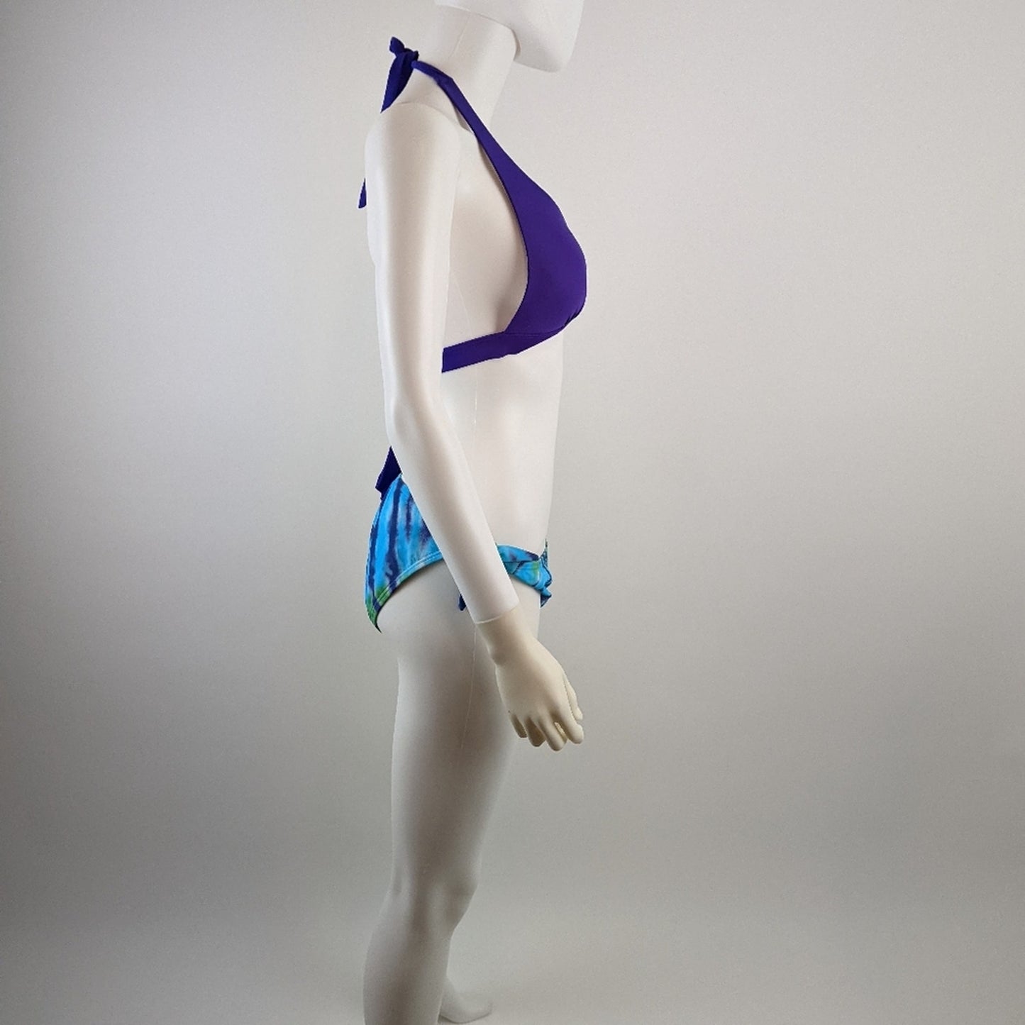 Mudd Padded Purple Triangle Swim Top S