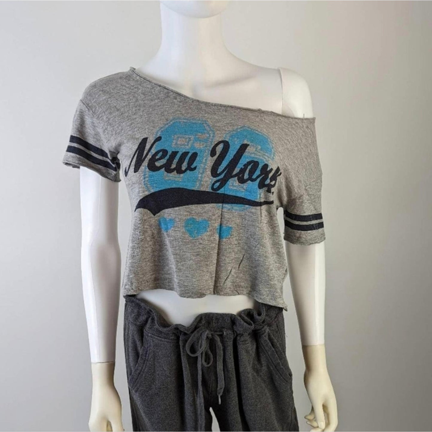 New York Cropped Tee Shirt - Small