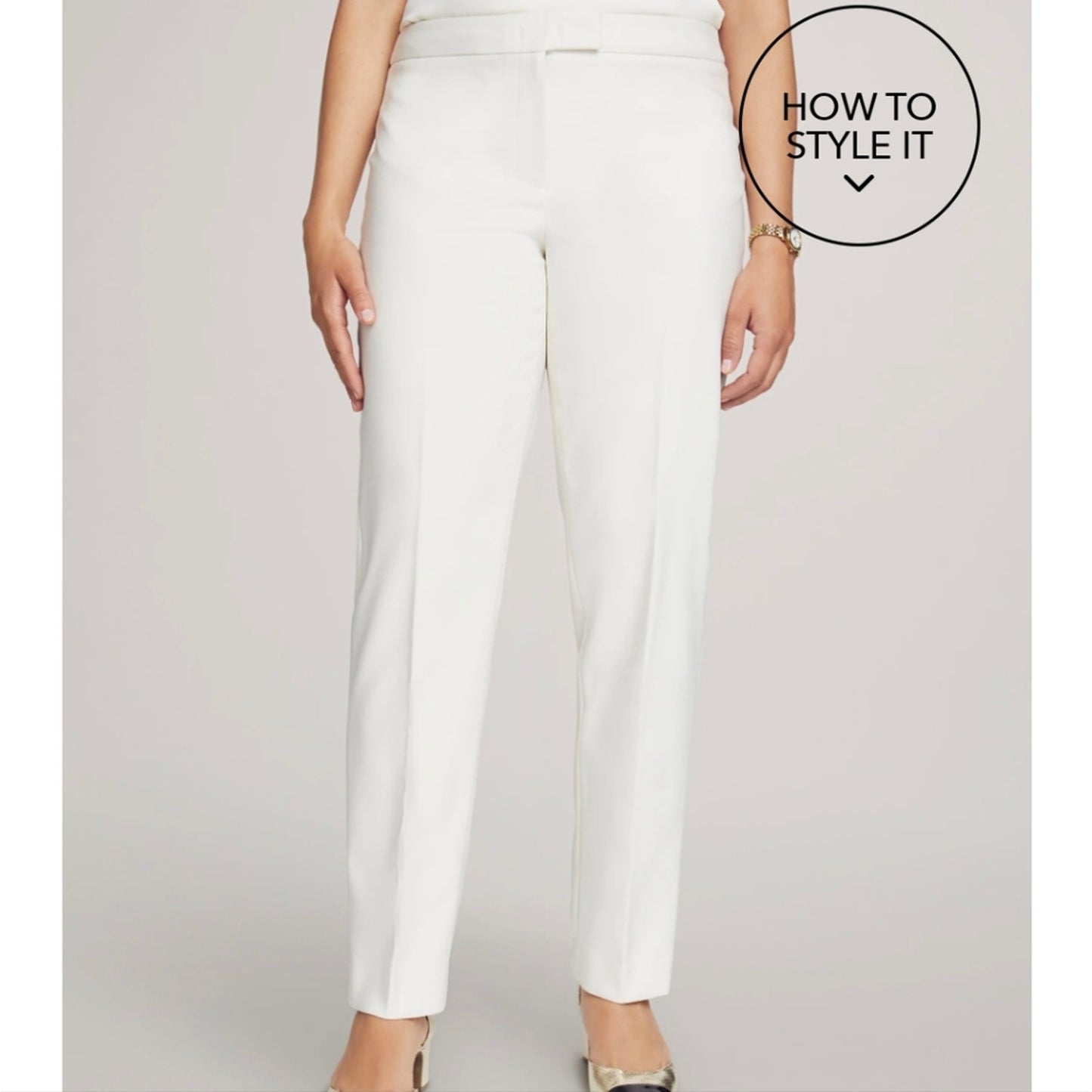 Anne Klein Classic White Trousers / 8