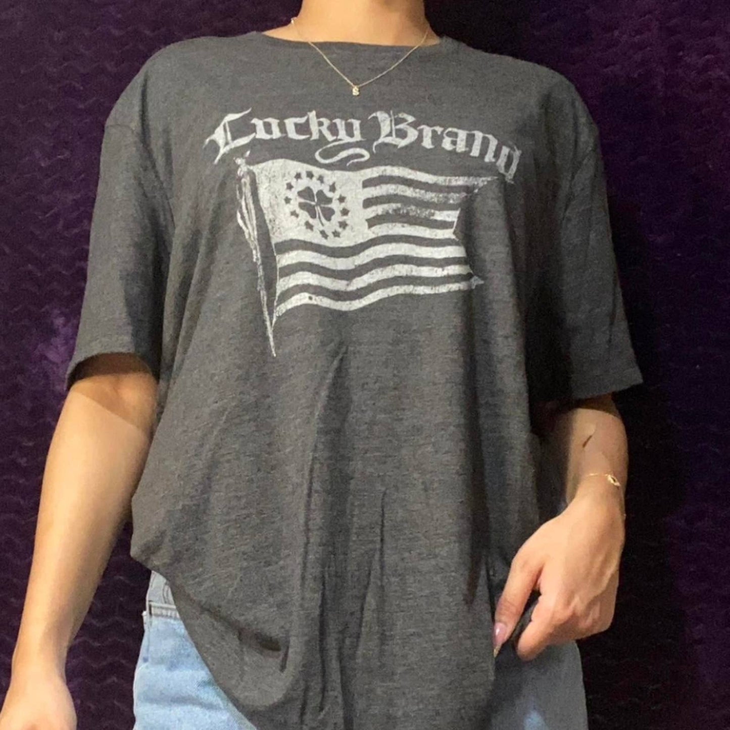 Lucky Brand Flag Tee Shirt - Large