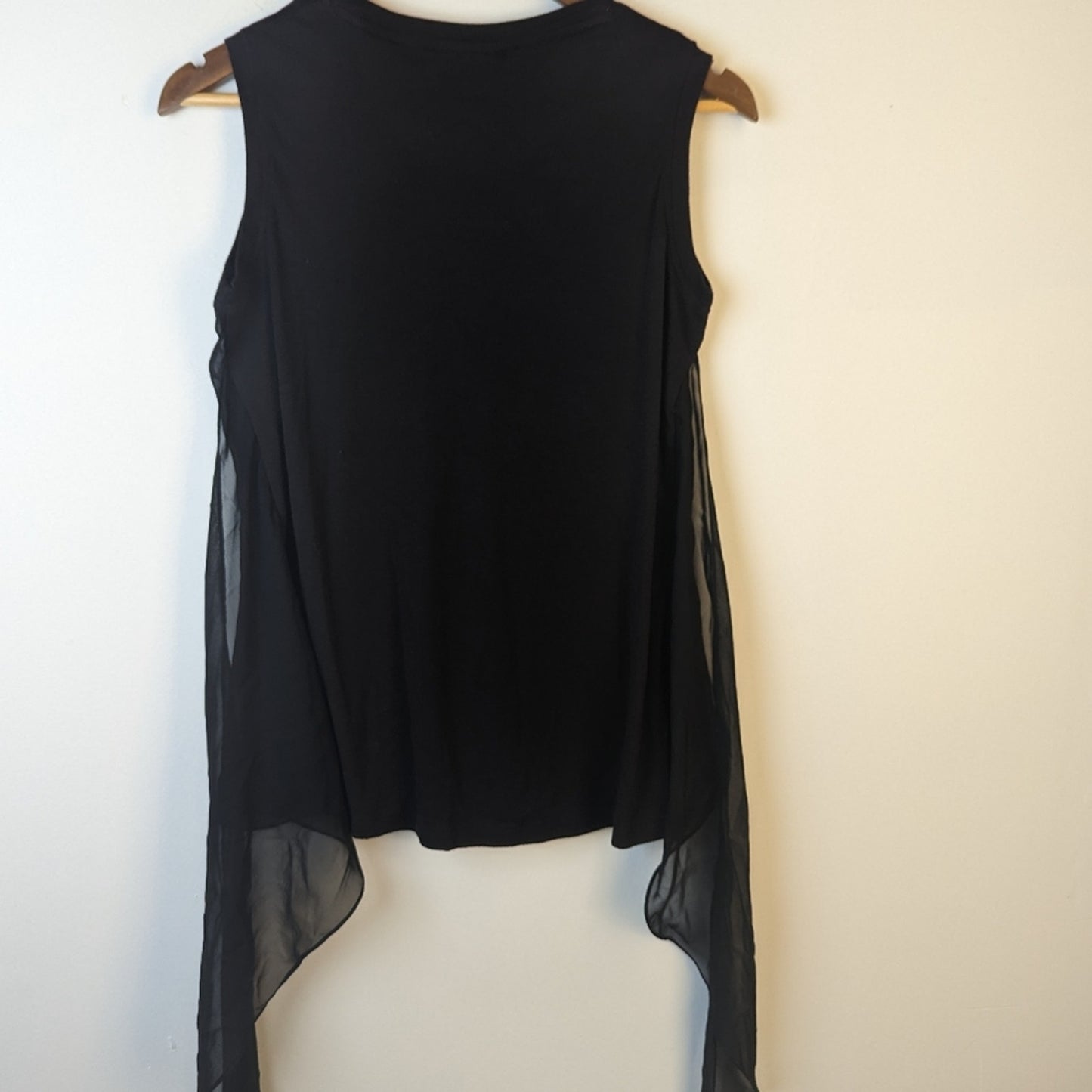 Simply Vera Vera Wang Black Wrap Top - Small