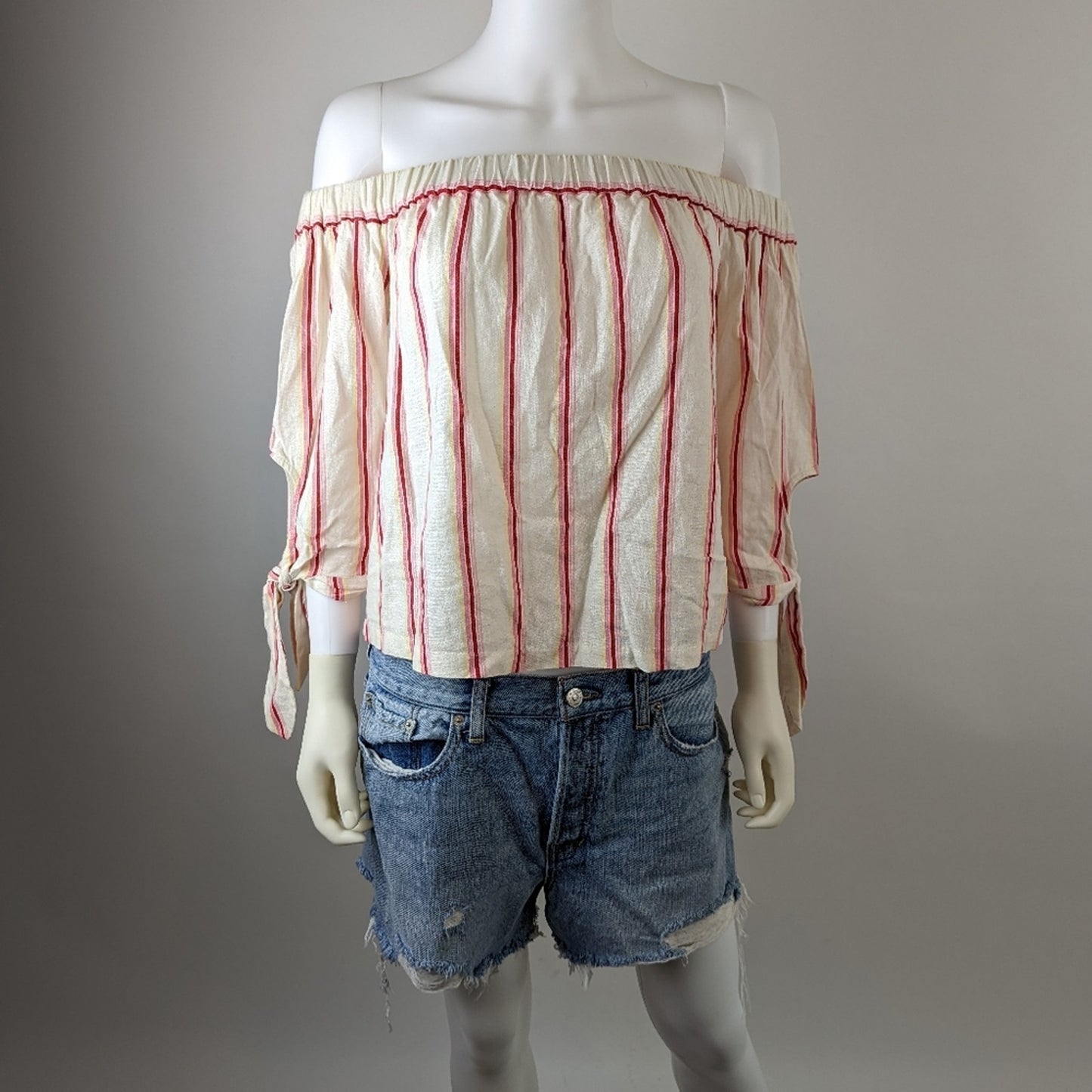 Jack Wills Striped Off Shoulder Top 6