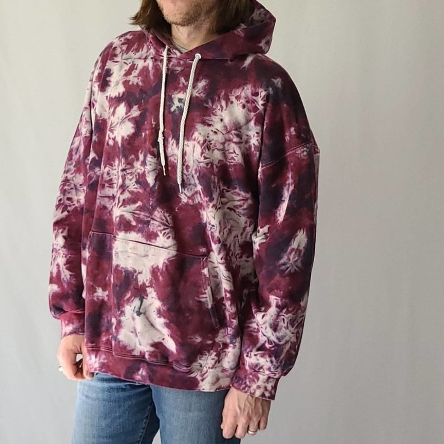 Oversized Bleached Hoodie tie dye