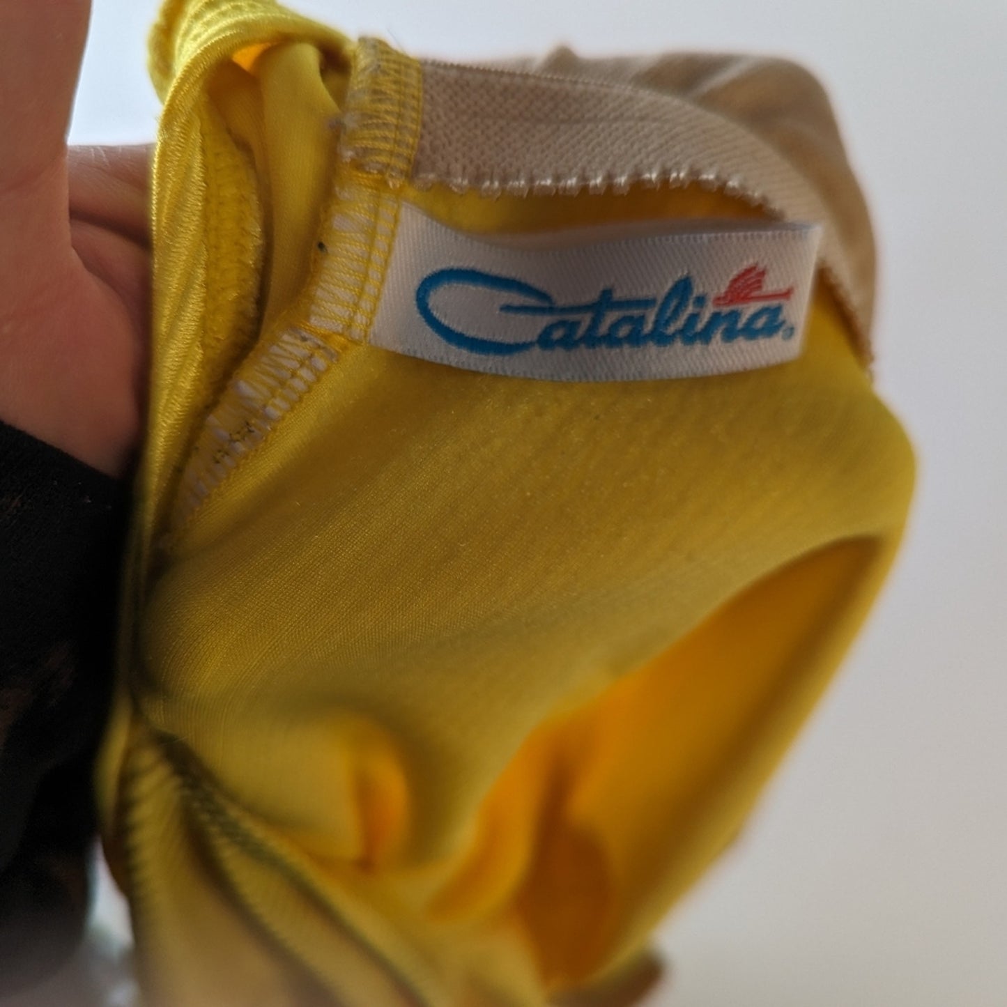 Vintage Catalina Yellow Ribbed One Piece Swimsuit -12