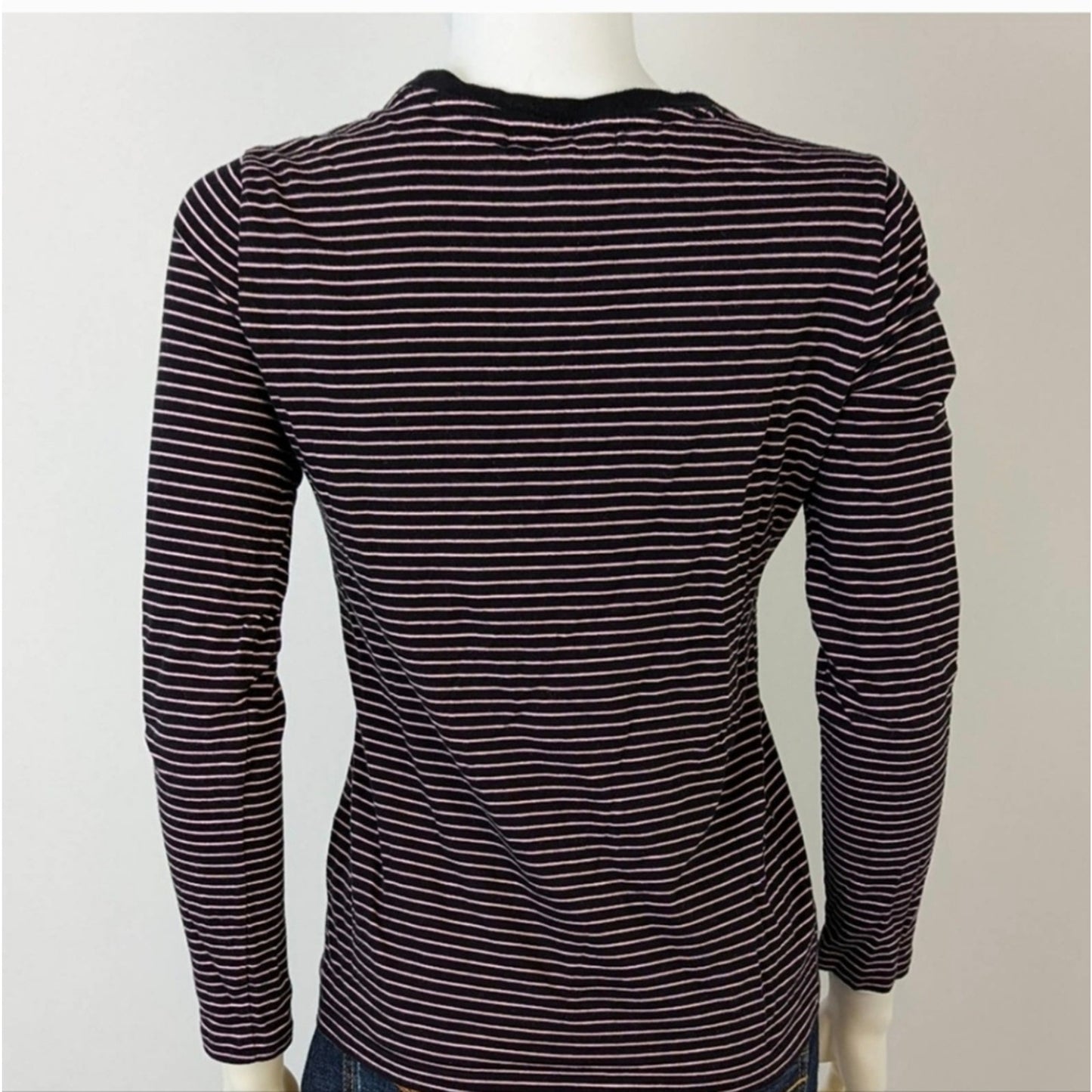 Lauren Ralph Lauren Striped Long Sleeve Tee Shirt / Small Petite