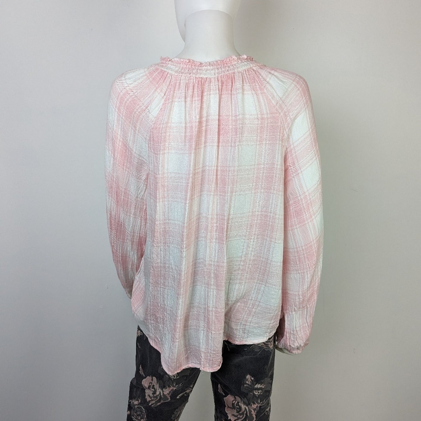 Harper Heritage Pink Plaid Top M