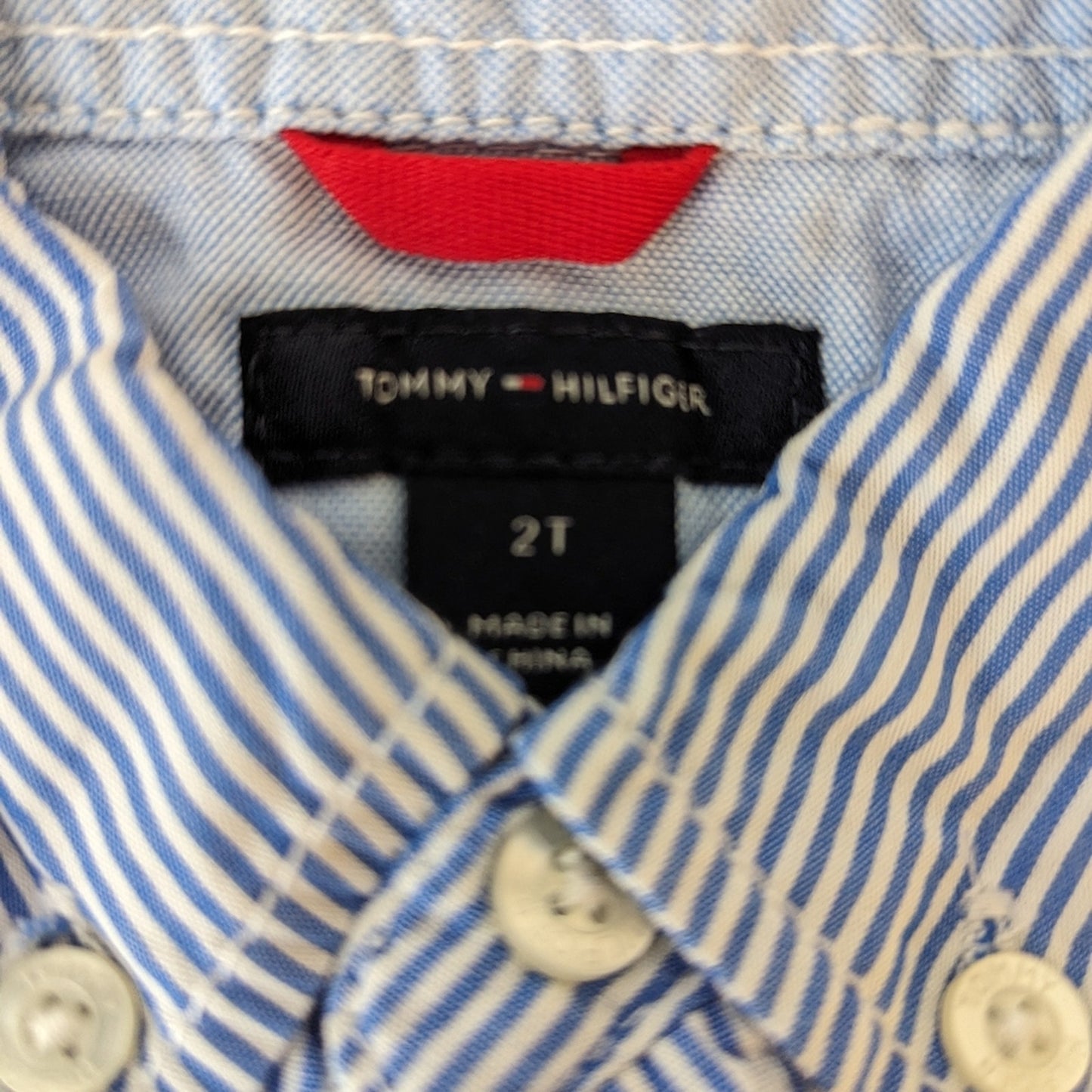 Tommy Hilfiger Striped Kids Button Front Shirt - 2T