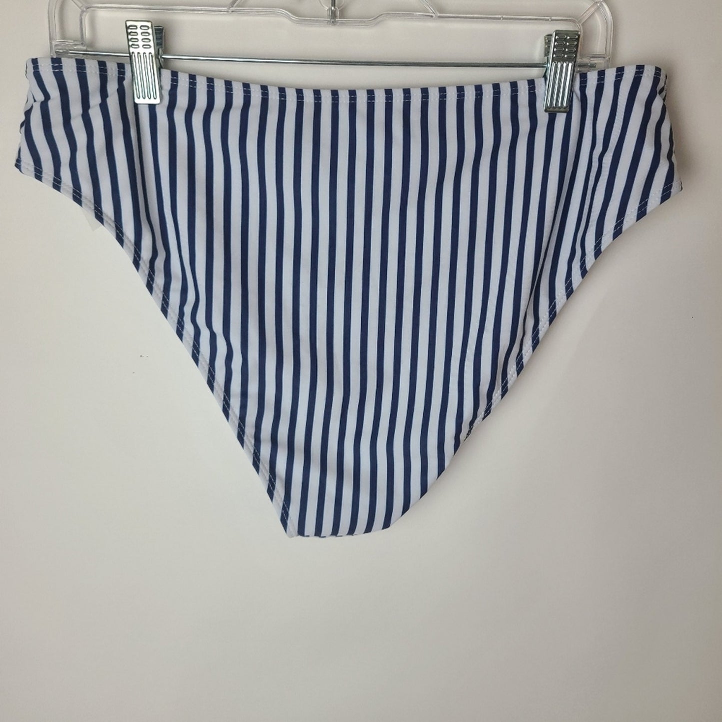 Plus Size High Waisted Bikini Striped Bottom 2XL