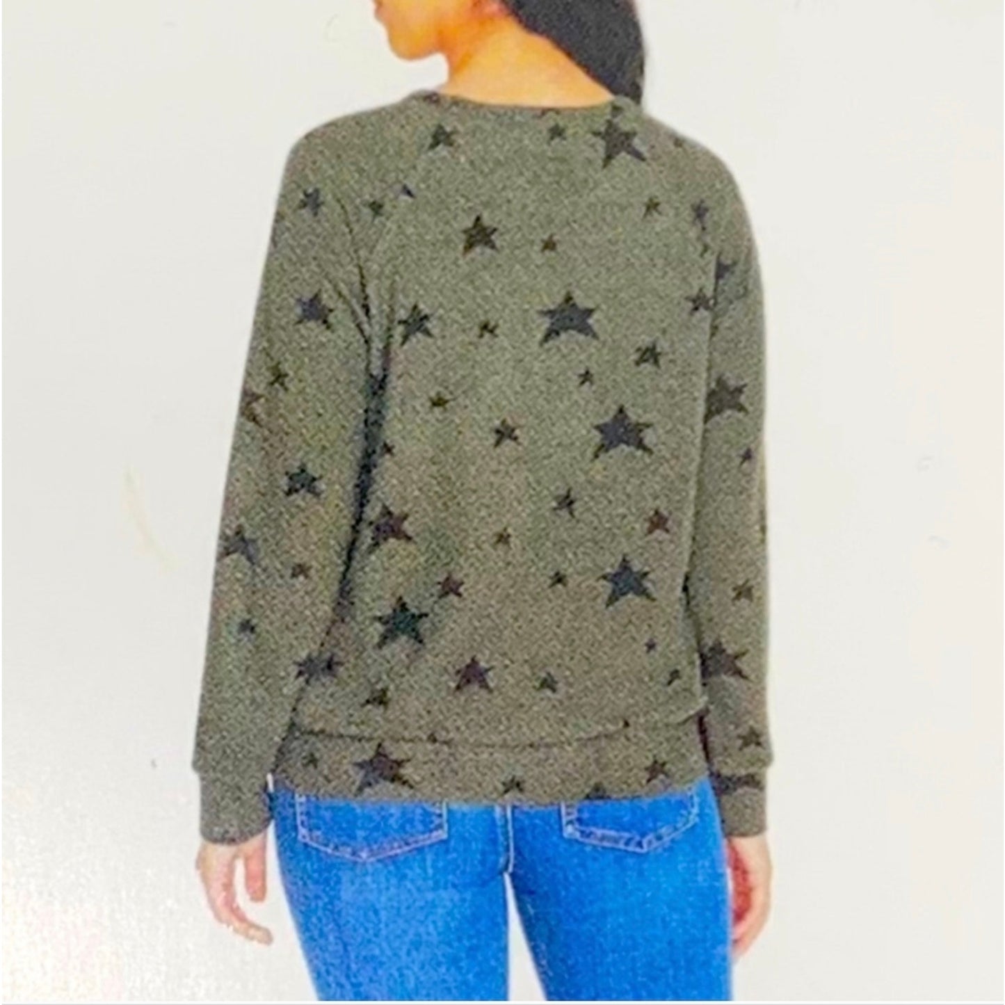 Buffalo David Button Stars Sweatshirt / Large