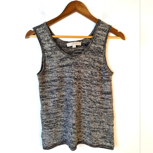 Loft Grey Shimmering Knit Tank / XS