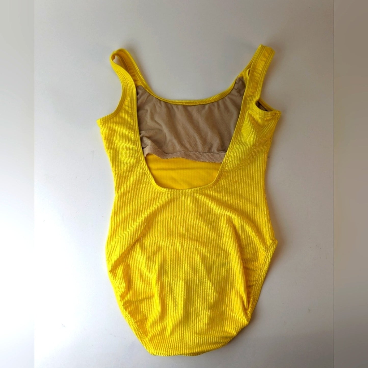 Vintage Catalina Yellow Ribbed One Piece Swimsuit -12