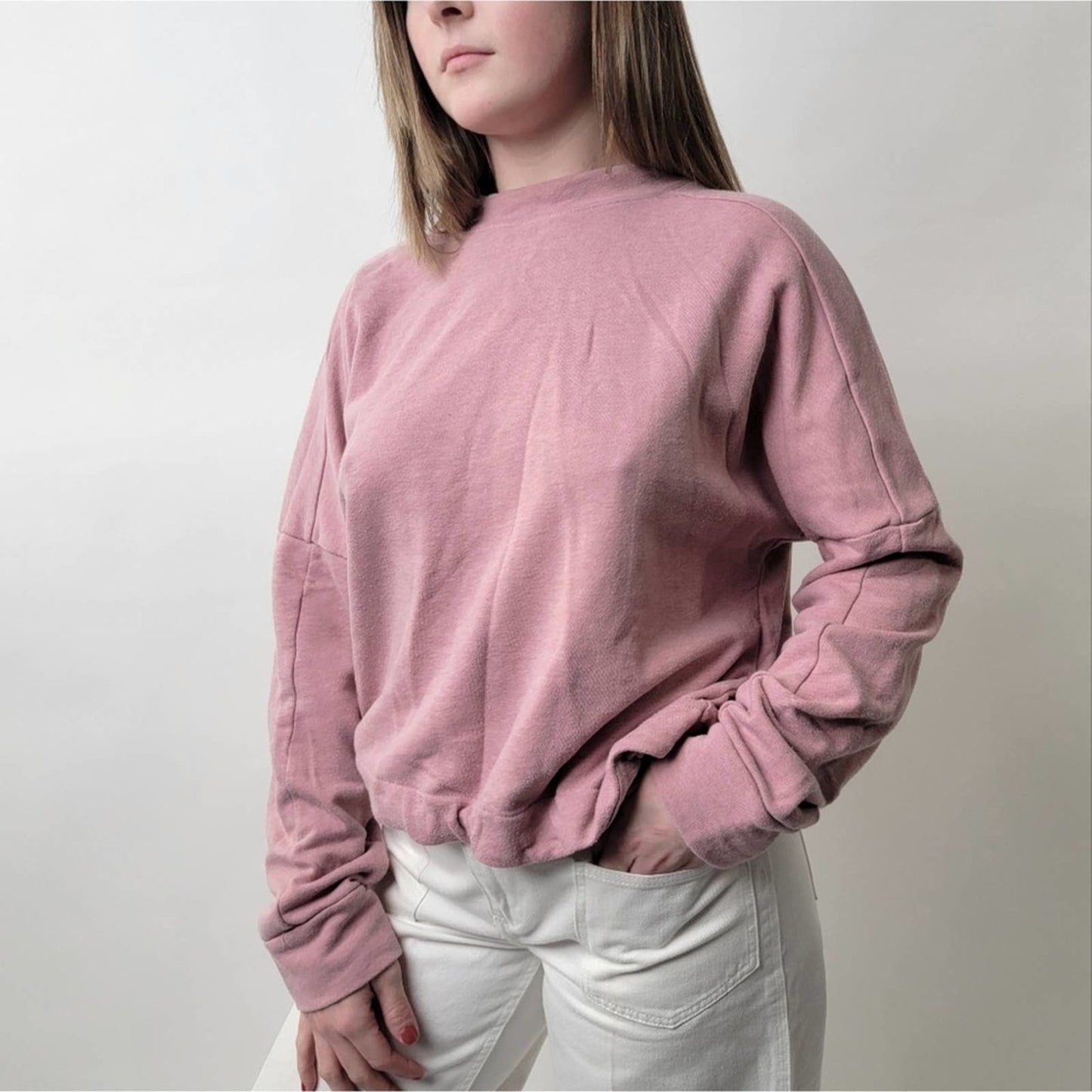 Fabletics  Selena Pullover Cinch Waist Blush Sweater - L