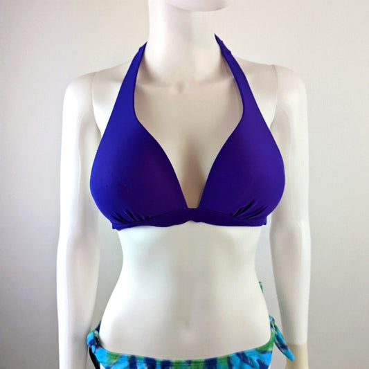 Mudd Padded Purple Triangle Swim Top S