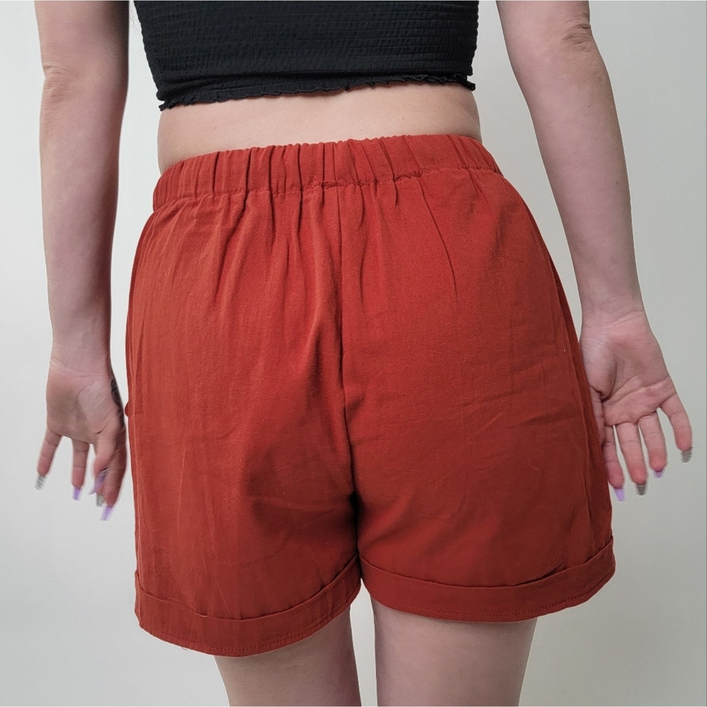 MissLook Rust Colored Shorts L