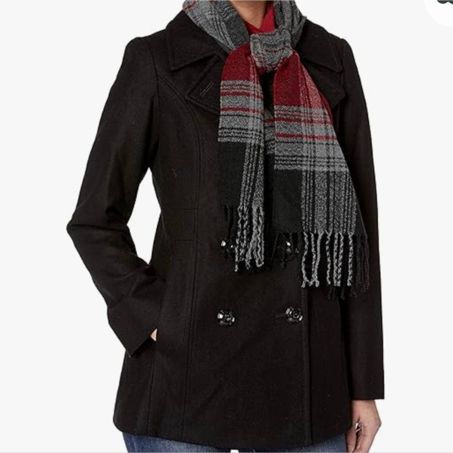 London Fog Wool Pea Coat - Small