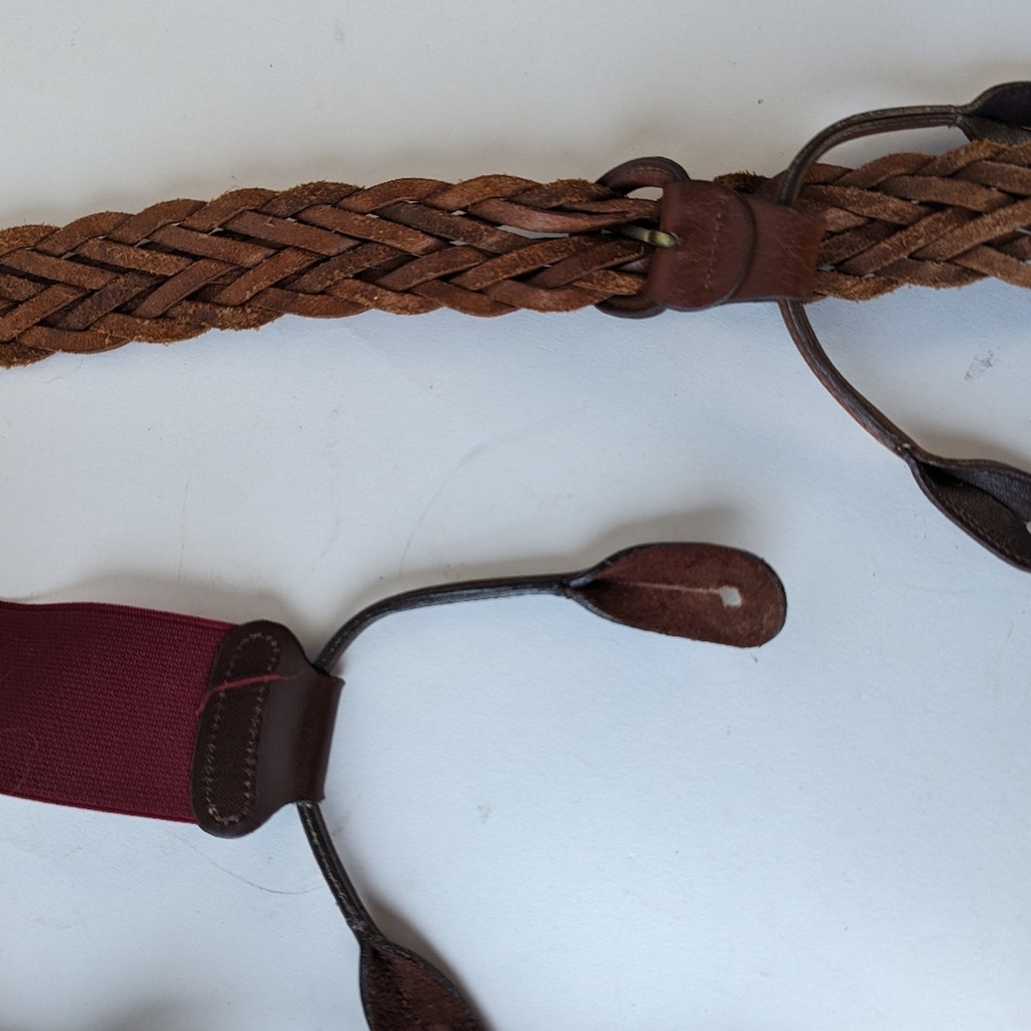 Trafalgar Vintage Leather Braces Suspenders