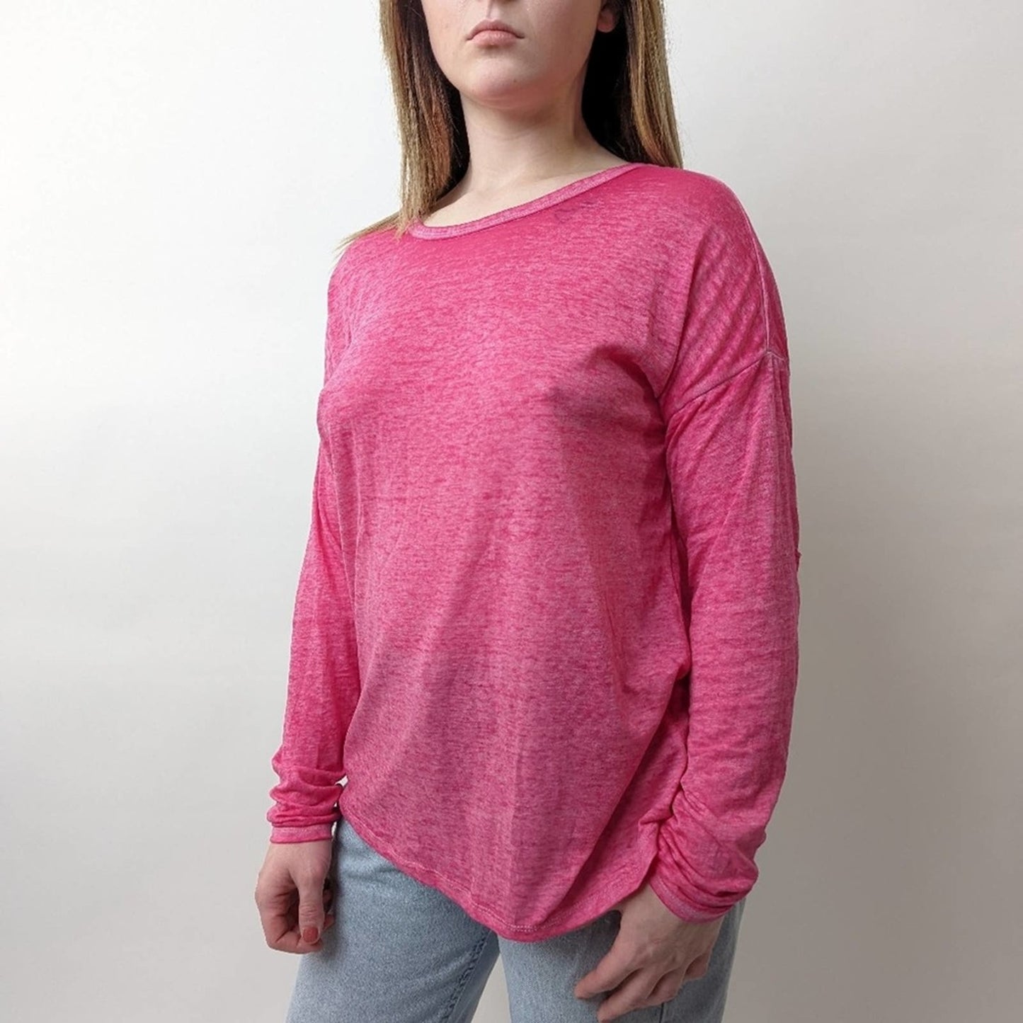 Betsy Johnson Hot Pink Long Sleeved Cutout Shirt - M