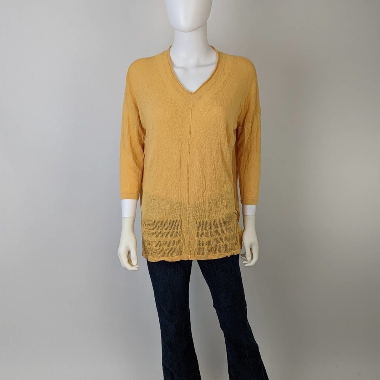 Rachel Zoe Yellow Knit Sweater XL