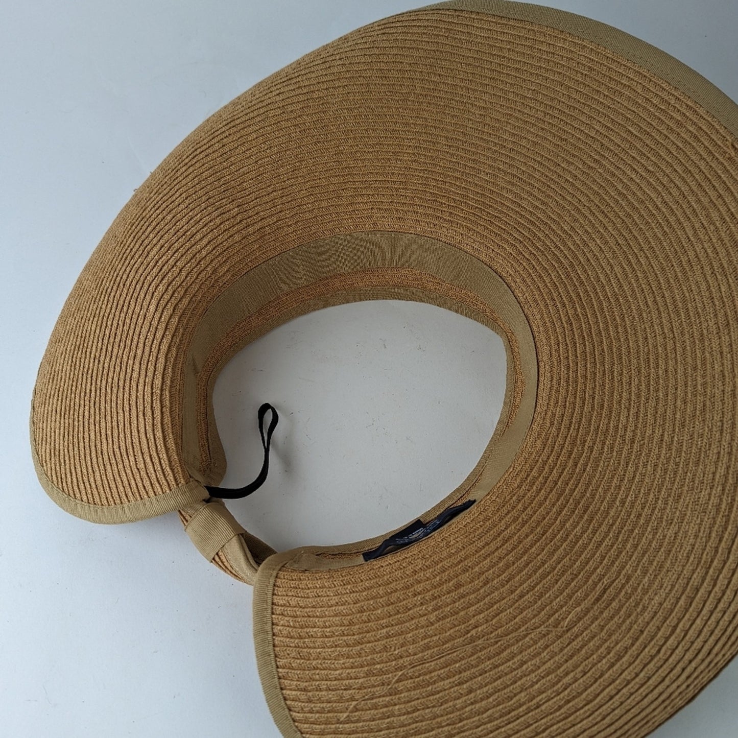 Blue Saks Fifth Avenue Straw Bow Hat