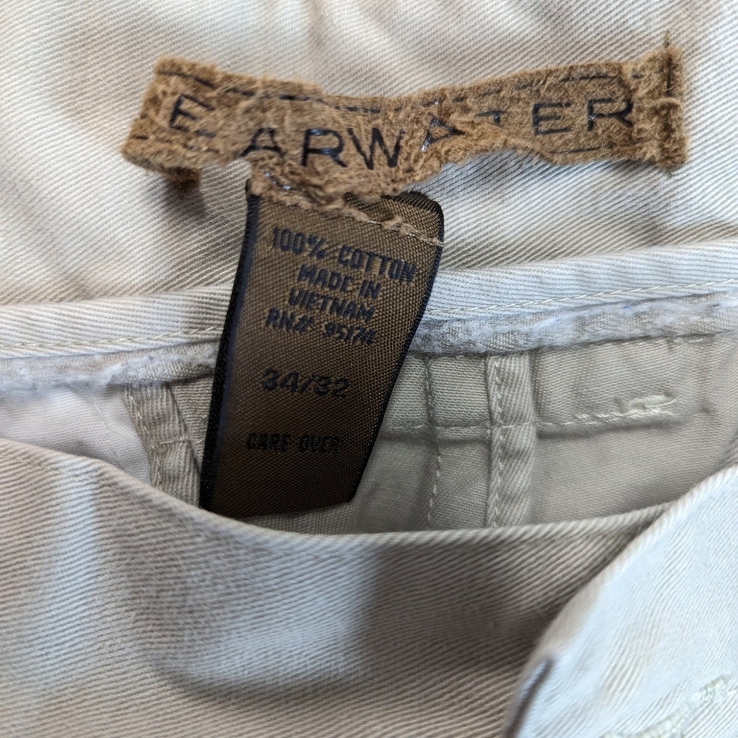 Clearwater Outfitters Men's Khaki Cargo Pants 34 x 32