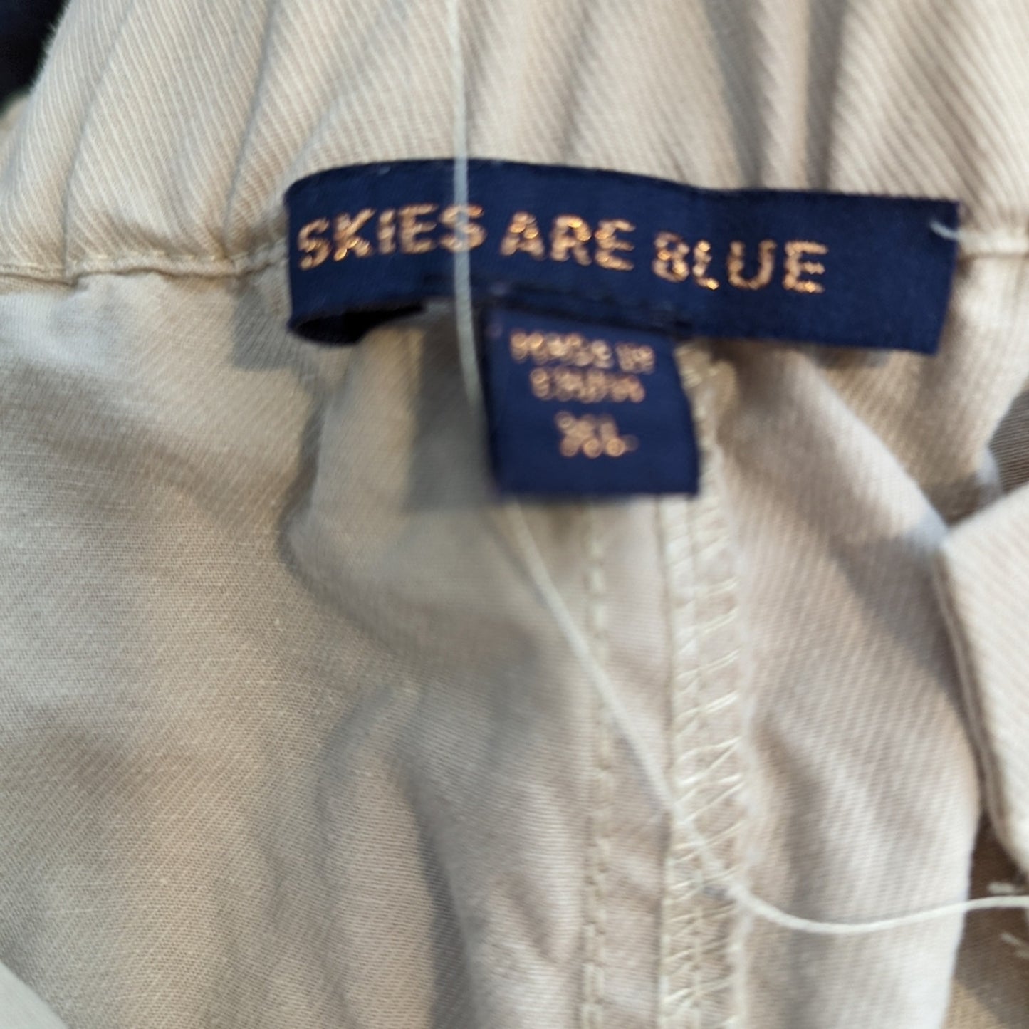 Skies are Blue Khaki Wide Leg Paperbag Waist Pants XL