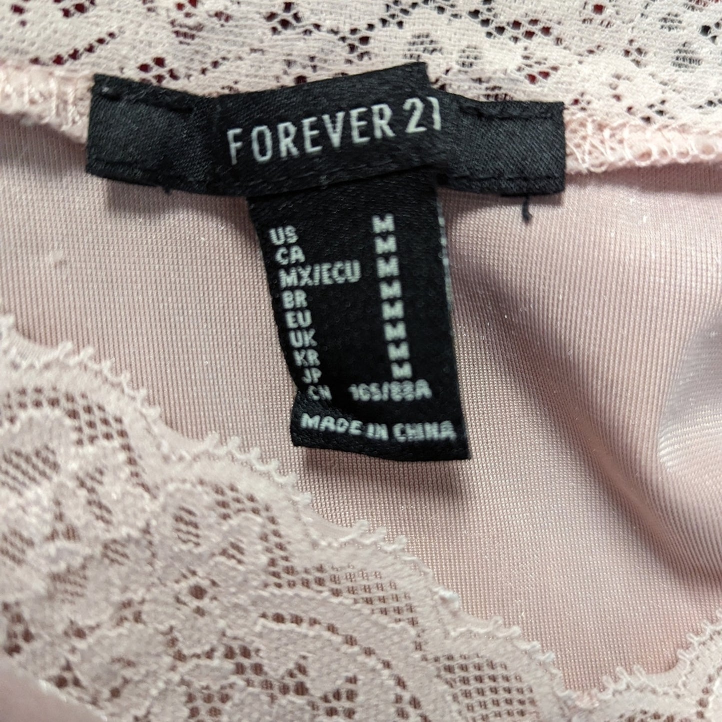 Forever 21 Lace Trim Velvet Cami- Medium