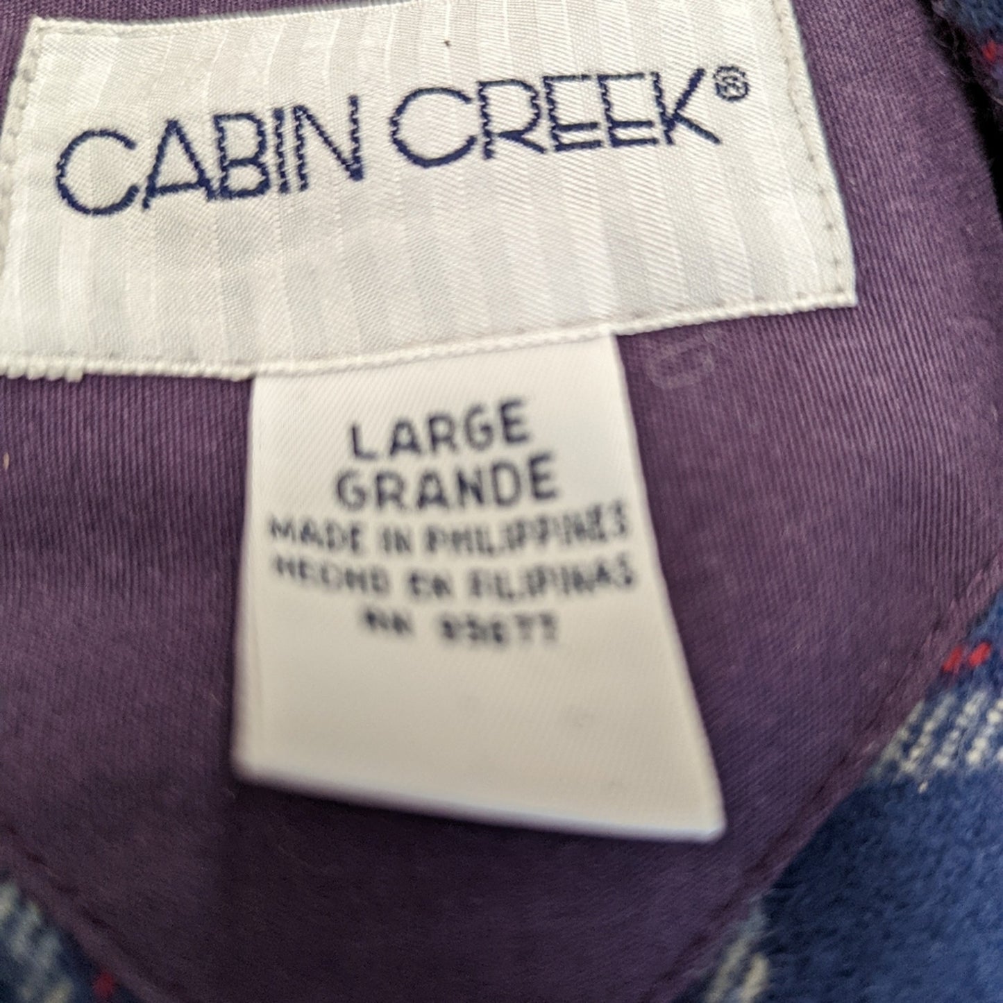 Cabin Creek Purple Plaid Hooded Jacket- Large