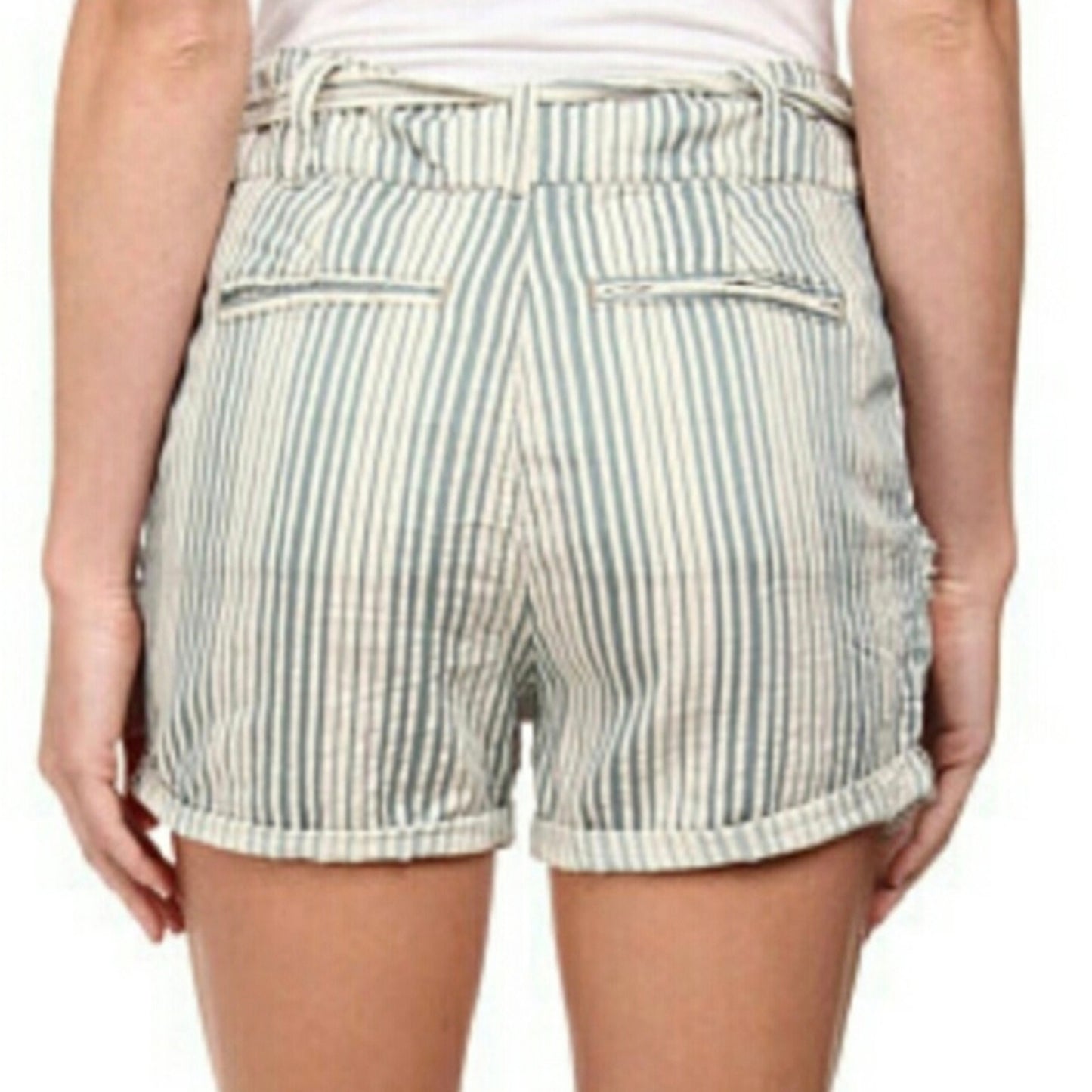 Free People High Waisted Striped Shorts- 4