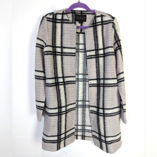 Rachel Zoe Plaid Wool Coat XS