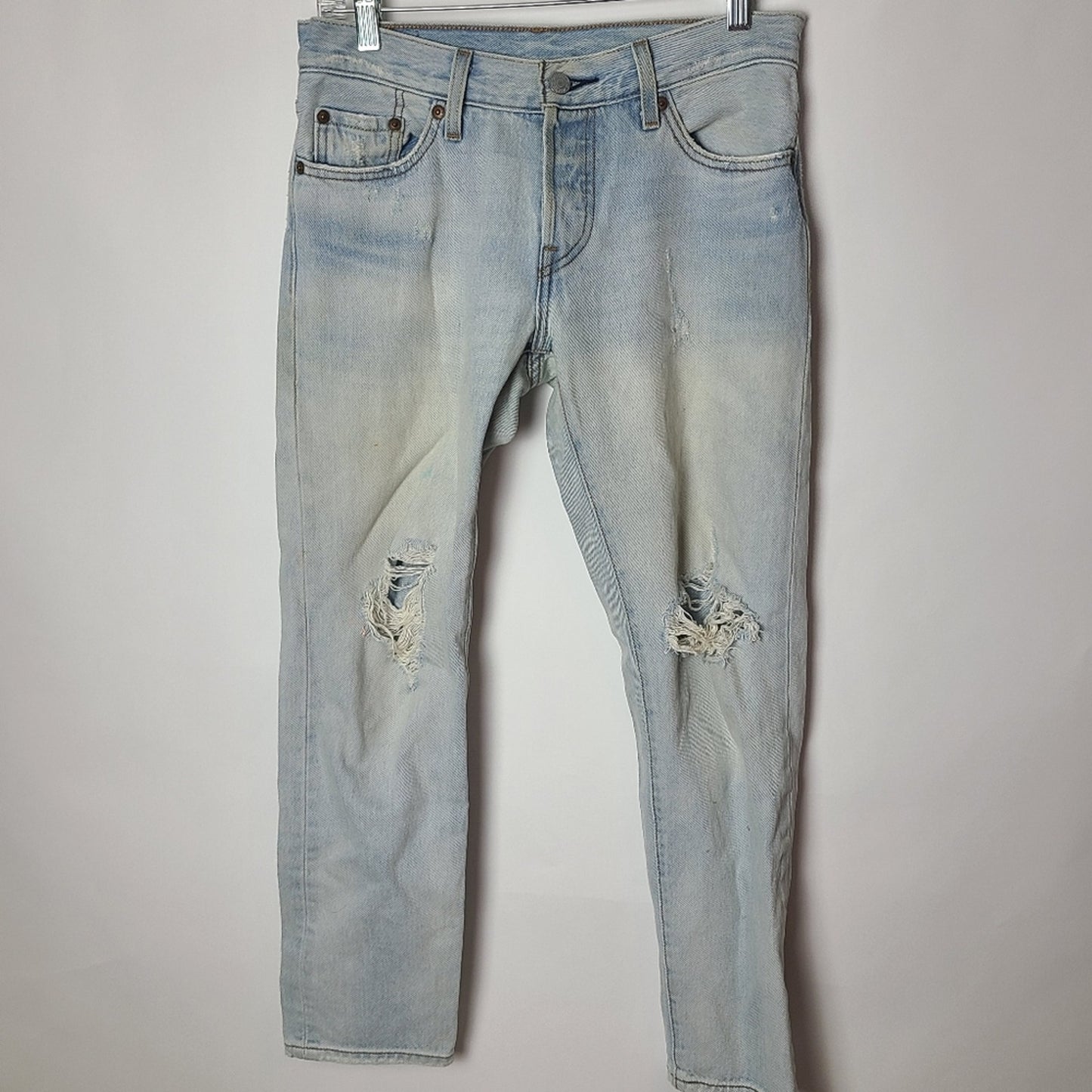 - Levi's 501 CT Distressed Acid Wash Tapered Jean