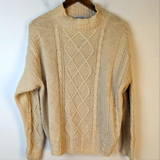 Vintage Fabrizio Cable Knit Sweater / Large