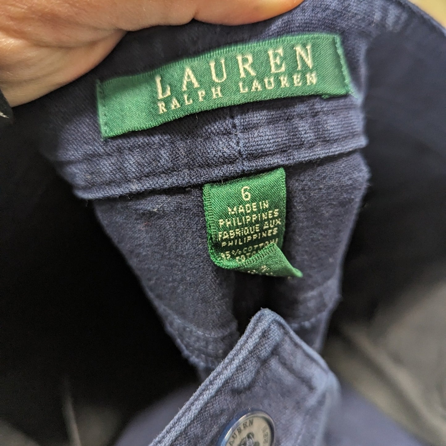 Lauren Ralph Lauren Blue Canvas Pants / 6