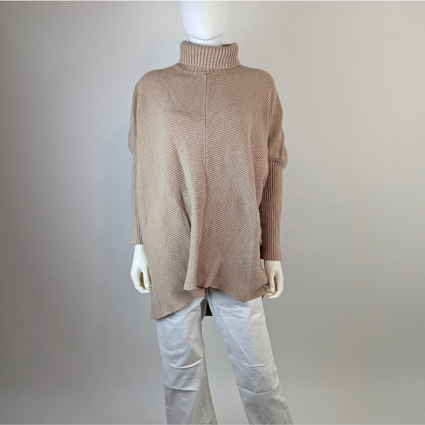 Oversized Ribbed Turtleneck Sweater XL