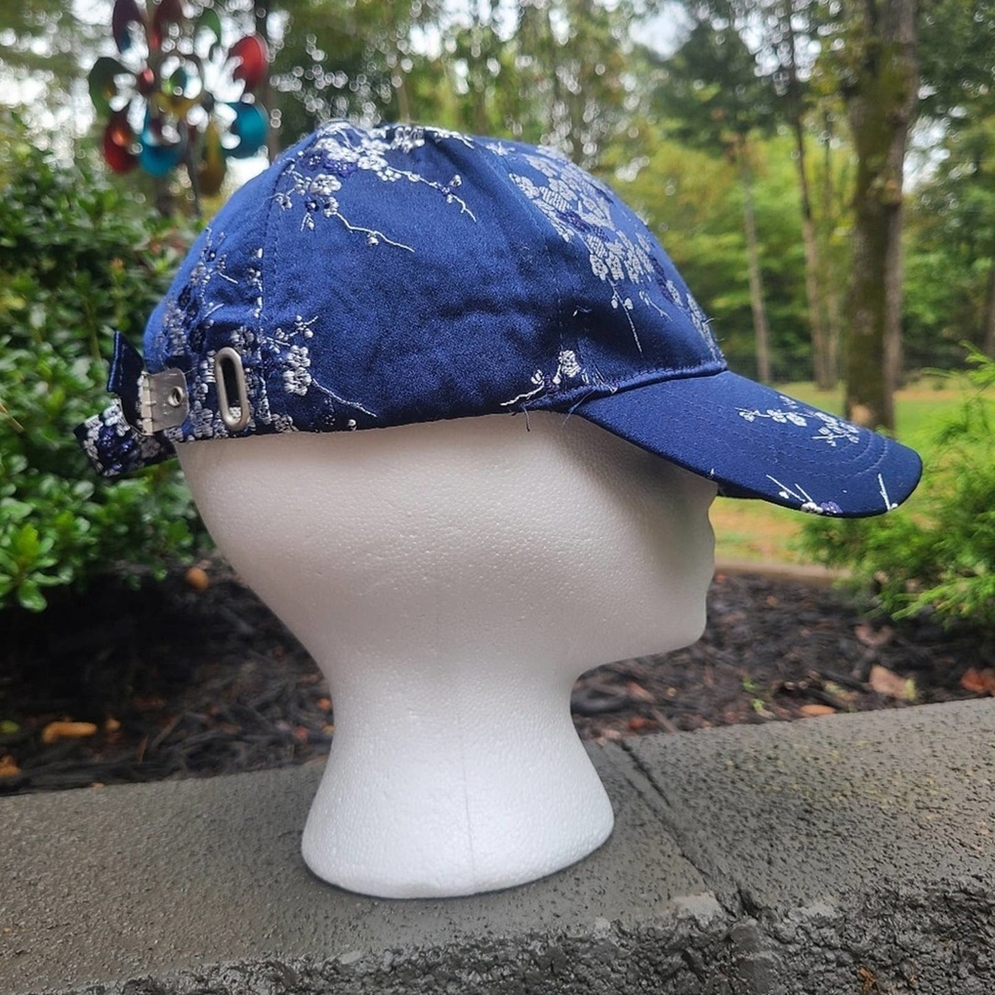 Marcus Adler Blue Silky Floral Cap